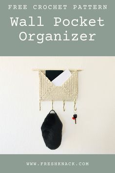 the free crochet pattern for wall pocket organizer