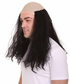 If you are not yet balding but need to be in order to top off your costume for Halloween this year then don't get out the razor just get out bald curly wig. This wig could be the perfect hairstyle to compliment so many costumes from movies, TV and video games. Whether you want to dress up as Danny DeVito or George from Seinfeld this wig will help you impersonate them seamlessly- 100% Cruelty Free - Premium Handcrafted Wig - Designed for comfort fit Costumes From Movies, Female Wigs, Bald People, Funny Wigs, Bad Wigs, Black Funny, Perfect Hairstyle, Danny Devito, Costume For Halloween