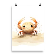 a poster with an image of a crab on it