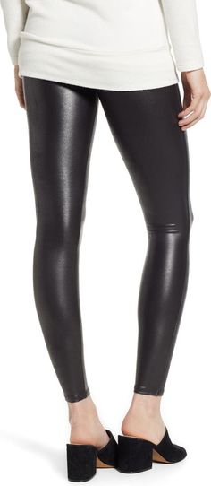 SPANX® Faux Leather Leggings | Nordstrom Christmas 2022, Faux Leather Leggings, Nordstrom Store, Anniversary Sale, Leather Leggings, Winter Looks, Petite Size, Print Gifts, Fashion Advice