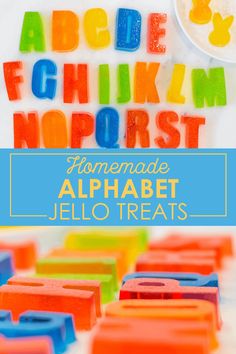 homemade alphabet jello treats for kids to play with