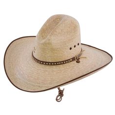 Charlie 1 Horse Natural Bandito B Gus Palm Leaf Straw Hat CSBNDTB9550-Painted Cowgirl Western Store Mexican Palm, Brown Leather Hat, Charlie 1 Horse Hat, Cowboy Stuff, Chef Wear, Cowboy Gear, Women's Motorcycle Boots, Straw Cowboy Hat, Western Hat