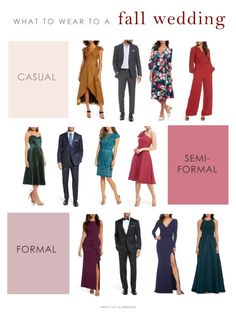 what to wear to a fall wedding from semi formal, as seen on brides com