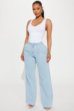 Available In Light Wash. Straight Leg Jean 12" High Rise 32" Inseam Non Stretch Disclaimer: Due To The Wash Process, Each Garment Is Unique. 100% Cotton Imported | Understood The Assignment Trouser Jeans in Light Wash size 5 by Fashion Nova Casual Light Wash Wide-leg Bottoms, Non-stretch Light Wash Pants, Non-stretch Light Wash Jeans, Non-stretch Straight Leg Light Wash Jeans, Light Blue Non-stretch Jeans, Understood The Assignment, Comfy Casual Outfits, Jeans Fashion, Jeans Light