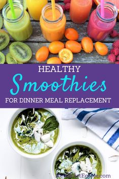 healthy smoothies for dinner meal with fruits and vegetables