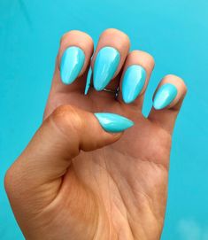 Bright Electric Blue Nails 20 Piece Press On Nails Neon Etsy