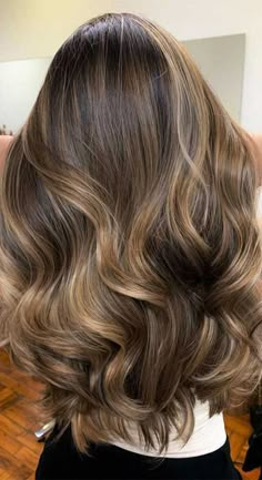 Brown To Blonde Balayage Subtle, Balayage Babylights Brunette, Ashy Auburn Balayage, Balayage Hair Back View, Brown To Balayage Blonde, Hair Bayalage Brown To Blonde, Subtle Balayage Brown Hair, Hair Dye For Light Brown Hair, Dark Brown Hair With Subtle Blonde Highlights