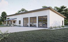 this is an artist's rendering of a two car garage