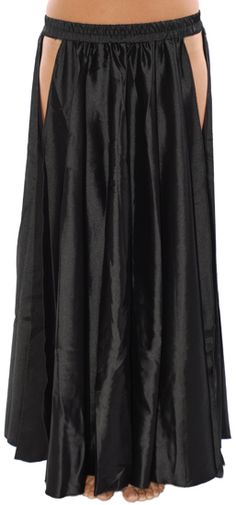 a women's black skirt with cutouts on the side