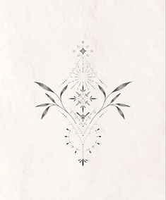 a drawing of an ornate design on white paper