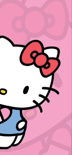 a hello kitty wallpaper with the word hello kitty on it's back side