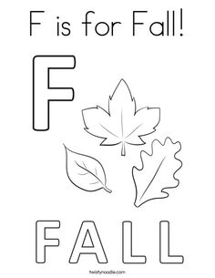 the letter f is for fall coloring page