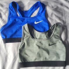 New W/O Tags Never Worn Xs Nike Sports Bras Colors Light Grey / Royal Blue Non Padded Small Black Elastic Bottom Band Both Xs Size Nike Bras, Nike Items, Nike Sports Bras, Western Fits, Nike Bottoms, Nike Sports Bra, Nike Sports, Quinceanera Dresses, Sports Bras