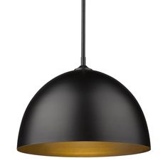 a black and gold light hanging from a ceiling