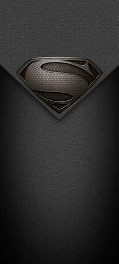 the superman symbol is shown in this black and silver wallpapers mural, which features an abstract design