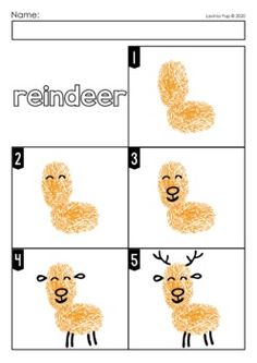 an animal's face is shown with the words reindeer on it