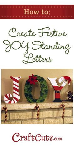 the front cover of how to create festive diy standing letters