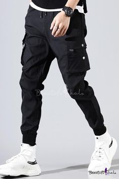 Man Trousers, Mens Slacks, Casual Cargo Pants, Cotton Cargo Pants