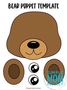 a bear puppet template for kids to make