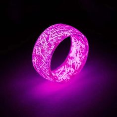 Luminous Glow in the Dark Ring-Jewelry Glowing Ring, Fruit Slime, Glowing In The Dark, Dark Rings, Polaroid Picture, Uv Flashlight, Dark Wedding, Textured Ring, Resin Ring