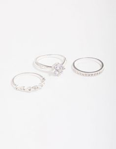 Discover our collection of signature Lovisa rings — perfect for everyday wear. Explore our wide range of stacking and stand-out rings, crafted with real gold and silver plating. This silver-plated ring pack contains three individual rings, embellishment with round-shaped cubic zirconia crystals for a hint of glamour. Product Information Material: Silver Plated Feature: Round Cubic Zirconia Crystals Contents: Pack Contains 3 Individual Rings | Lovisa Silver Plated Cubic Zirconia Round Stone Ring Lovisa Rings, Round Stone Ring, Plated Ring, Favorite Rings, Stone Ring, Stacking Rings, Real Gold, Gold And Silver, Ring Necklace