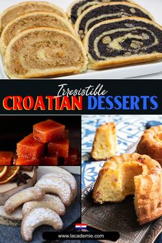 Sweet pastries, creamy cakes, and traditional treats make up the delicious world of Croatian desserts, featuring favorites like krafne, kremna rezina, and arancini. Bosnian Desserts Recipes, Traditional Croatian Food, Croation Recipes, Croatian Food, Fig Cake, Foreign Food, Serbian Recipes