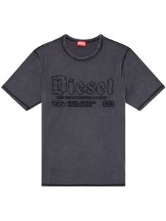 black cotton faded effect embroidered logo to the front round neck short sleeves straight hem Diesel Shirt Outfit Black Women, Diesel Shirt Outfit, Plt Finds, Diesel Shirt, Diesel Shirts, Diesel T Shirts