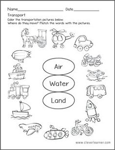 a worksheet for the water land