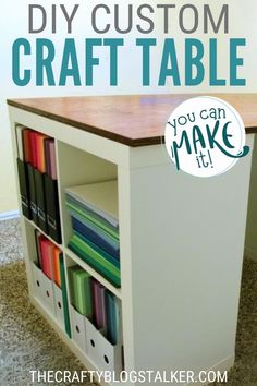 an easy diy craft table that is great for kids and adults to use in their home