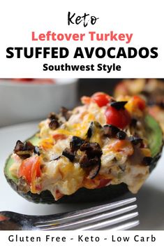 keto leftover turkey stuffed avocados southwest style