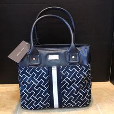 Navy Blue Tote Shoulder Tommy Hilfiger Bag. Tommy Hilfiger Rectangular Shoulder Bag For Travel, Tommy Hilfiger Rectangular Travel Shoulder Bag, Elegant Tommy Hilfiger Shoulder Bag For Travel, Tommy Hilfiger Blue Rectangular Bag, Tommy Hilfiger Blue Travel Bag, Elegant Tommy Hilfiger Bags For Shopping, Chic Tommy Hilfiger Rectangular Bag, Everyday Blue Tommy Hilfiger Shoulder Bag, Tommy Hilfiger Blue Bags For Daily Use