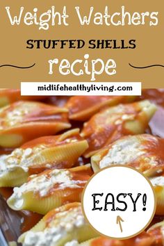 an easy recipe for stuffed shells with cheese and sauce