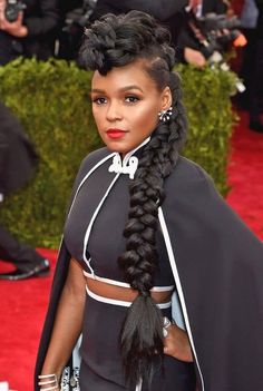 Janelle Monae Hairstyles, Fishtail Braid Hairstyles, Janelle Monae, Fishtail Braid, Ombré Hair, Natural Hair Styles Easy, Natural Hair Updo, Short Pixie Haircuts