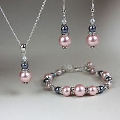 Beaded Wedding Jewelry, Diy Jewelry Set, Jewellery Necklace, Bridesmaid Jewelry Sets, Homemade Jewelry, Handmade Beaded Jewelry