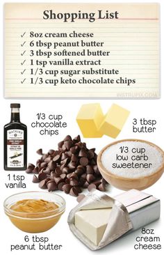 the ingredients to make chocolate chip cookies are shown in this diagram, including butter, sugar and