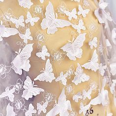 Butterfly Flower Lace Fabric Off White 3D Butterflies Embroidered Lace Wedding Bridal Lace Fabric Dr Summer Wedding Embroidered Fabric With 3d Embroidery, 3d Embroidered Fabric For Summer Wedding, Summer Wedding 3d Embroidered Fabric, White Organza Embroidered Fabric For Ceremony, White Embroidered Fabric With Appliques For Party, White Tulle Fabric With 3d Lace Embroidery, White Lace Tulle Fabric With 3d Embroidery, White Embroidered Fabric With Floral Applique For Party, White Organza Tulle Fabric With Floral Applique