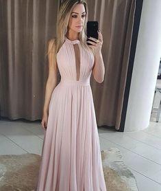 simple prom dress,pink evening dress,chiffon prom dress Pink Floor, Chiffon Prom Dresses, Prom Dresses Long Pink, Floor Length Wedding Dress, Bridesmaid Dresses Formal, Pink Evening Dress, Pink Prom Dress, Dresses Chiffon, Pink Chiffon