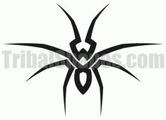 the spider logo is black and white with an intricate design on it's back