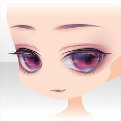 an anime character with pink eyes and long eyelashes