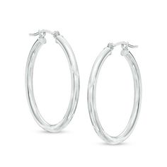 Always just the right touch, these hoop earrings are an everyday favorite. Crafted in warm 14K gold, each hoop measures 2.0 x 25.0mm. Polished to a bright shine, these earrings secure with latch backs. White Gold Hoop Earrings, White Gold Hoops, Peoples Jewellers, Gold Hoops, Gold Hoop, Earring Backs, Gold Hoop Earrings, Designer Earrings, Fashion Earrings