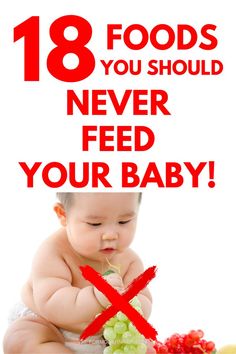 If your baby is starting solids, never feed them these foods before 12 months. Baby food is safe but these foods can be a problem for babies. When introducing baby food by age and stage, check this list to make sure you're not feeding baby any foods from the dangerous list. Baby Solids, 12 Month Baby Food, Toddler Parenting, Baby Feeding Schedule, Baby Cereal