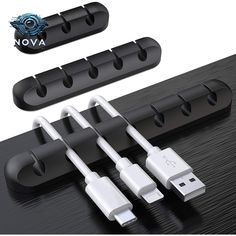 three different types of usb devices connected to each other on a table with the words ava above them