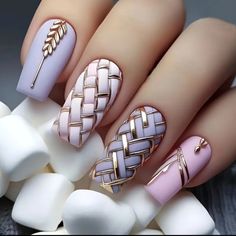 3d Look Medium Length Matte Press On Nail Kit 7879 Plaid Nails, Geometric Nail, Nail Art Set, Nagel Tips, Nail Forms, Fall Nail Art, Cat Kuku, Nail Art Hacks, Nail Designs Spring