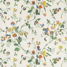 Samples and Purchasing available for Sweet Pea - Autumnal Mul/Crm Multi By Cole & Son | Cole & Son Botanical Botanica |  Wallcovering Print at Designer Wallcoverings and Fabrics Sweet Pea Wallpaper, Lee Jofa Wallpaper, Cottage Wallpaper, Cole And Son Wallpaper, Commercial Wallpaper, Green Collection, House Things, Grasscloth Wallpaper, Botanical Pattern