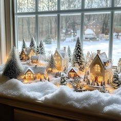 Christmas Crib Ideas, Cozy Winter Vibes, Christmas Tree Village, Christmas Village Houses, Christmas Village Display, Easy Christmas Decorations, White Christmas Trees, Christmas Town