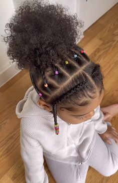 Natural Hairstyle For Kids Girl, Little Kids Hairstyles Black Natural, Black Daughter Hairstyles Short, Curly Kid Hairstyles, Toddler Hairstyles Girl Curly Mixed Hair, Toddler Hairstyles Girl Mixed Hair, Mixed Kid Hair Styles, Ponytail Black Girls Hairstyles