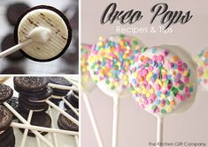 an image of desserts and treats with the title open pops recipes & tips on it