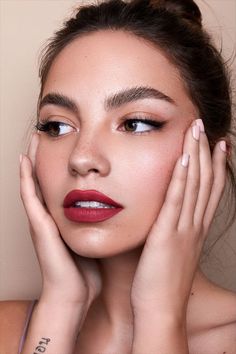 Bridal Makeup Red Lips, Red Lipstick Makeup Looks, Makeup Portrait, Lipstick Dark Red, Red Lips Makeup Look, Wedding Hairstyles And Makeup, Sussex Wedding, Red Lipstick Makeup