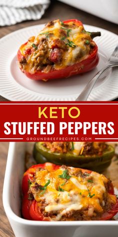 Want a delicious home-cooked meal? You'll love these keto peppers with cauliflower rice and ground beef! Not only are these keto stuffed bell peppers cheesy and meaty, but they are also low-carb and gluten-free. Put them on your rotation of weeknight dinner recipes! Gluten Free Stuffed Peppers, Stuffed Bell Peppers Ground Beef, Healthy Stuffed Bell Peppers, Fresh Cheese Recipe, Stuffed Peppers Beef, Stuffed Peppers Healthy