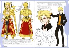 an image of some anime characters in their costumes and outfits for the character's role